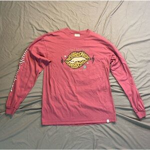 Simply Southern Spread Kindness Gimme Some Sugar Leopard Lips Long Sleeve Large